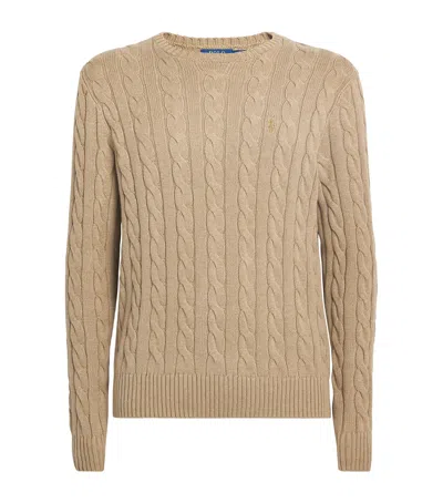 POLO RALPH LAUREN COTTON CABLE-KNIT SWEATER