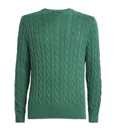 POLO RALPH LAUREN COTTON CABLE-KNIT SWEATER