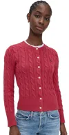 Polo Ralph Lauren Cotton Cable Long Sleeve Cardigan Nantucket Red