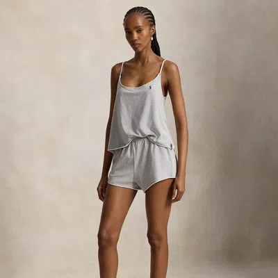 Polo Ralph Lauren Cotton Cami & Short Sleep Set In Heather Grey