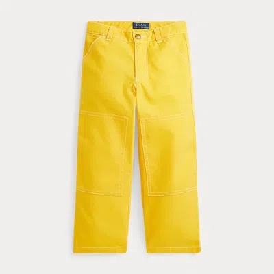 Polo Ralph Lauren Kids' Cotton Canvas Carpenter Pant In Canary Yellow