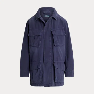 Polo Ralph Lauren Cotton Canvas Utility Jacket In Blue