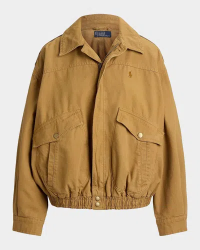Polo Ralph Lauren Cotton Canvas Utility Jacket In Brown