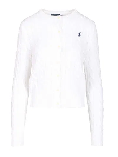 Polo Ralph Lauren Cotton Cardigan By  Knitwear White In Multi