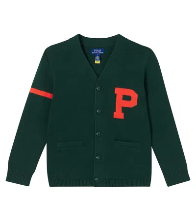 Polo Ralph Lauren Kids' Cotton Cardigan In Green