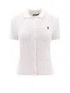 Polo Ralph Lauren Cotton Cardigan With Contrasting Logo Embroidery In White