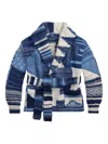 Polo Ralph Lauren Cotton Cardigan With Print In Blue