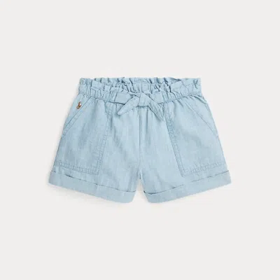 POLO RALPH LAUREN COTTON CHAMBRAY CAMP SHORT
