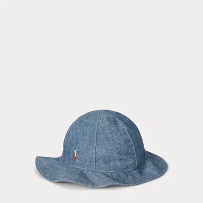 Polo Ralph Lauren Babies' Cotton Chambray Hat In Quincy Wash
