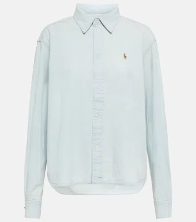 Polo Ralph Lauren Cotton Polo Pony Shirt In Gnawed Blue
