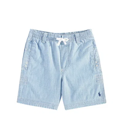 Polo Ralph Lauren Kids' Cotton Chambray Shorts In Blue