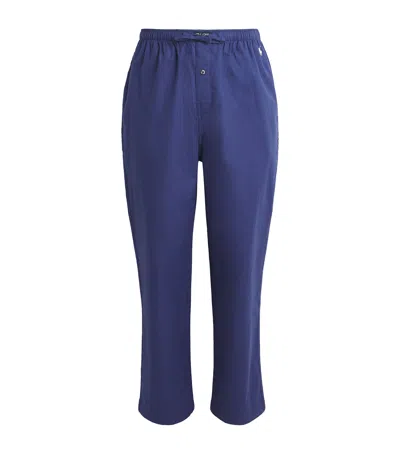Polo Ralph Lauren Cotton Check Pyjama Trousers In Blue