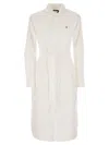 Polo Ralph Lauren Cotton Chemisier With Belt In White