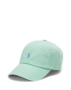 Polo Ralph Lauren Cotton Chino Ball Cap Man Hat Light Green Size Onesize Cotton