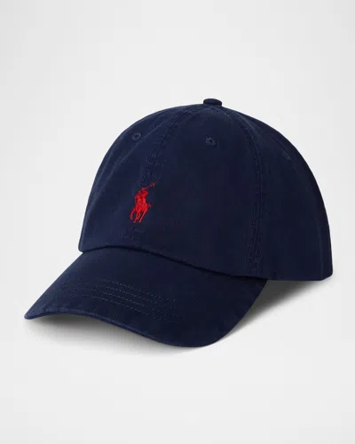 Polo Ralph Lauren Cotton Chino Baseball Cap In Navy