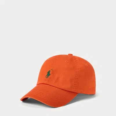 Polo Ralph Lauren Cotton Chino Baseball Cap In Orange