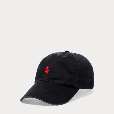 Polo Ralph Lauren Black Baseball Cap With Logo Embroidery In Cotton Man In Multi
