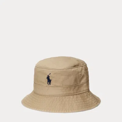 Polo Ralph Lauren Cotton Chino Bucket Hat In Brown