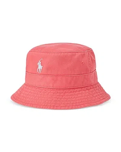 Polo Ralph Lauren Men's Cotton Chino Bucket Hat In Pale Red