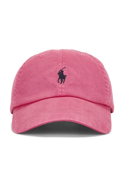 Polo Ralph Lauren Cotton Chino Classic Sport Cap In Pink