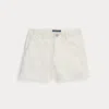 Polo Ralph Lauren Kids' Pleated Linen Shorts In Deck Wash White
