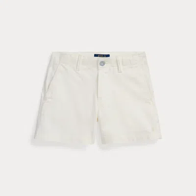 Polo Ralph Lauren Kids' Pleated Linen Shorts In Deck Wash White