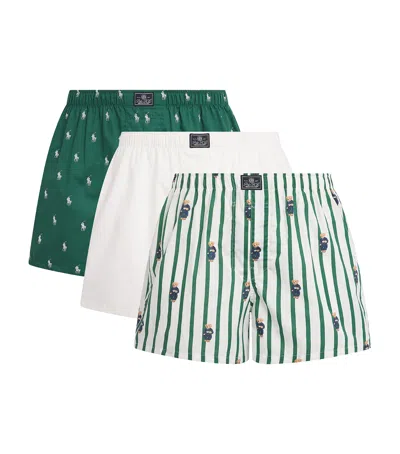 Polo Ralph Lauren Cotton Classic Boxer Shorts In Green