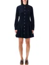 Polo Ralph Lauren Cotton Corduroy A-line Shirtdress In Blue