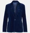 Polo Ralph Lauren Womens Indigo Corduroy Single-breasted Cotton Blazer In Indigo
