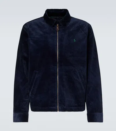 Polo Ralph Lauren Logo-embroidered Cotton-corduroy Jacket In Blue