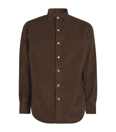 Polo Ralph Lauren Cotton Corduroy Custom Fit Shirt In Brown