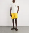 Polo Ralph Lauren Mens Corduroy Embroidered Cotton Shorts Beach Yellow Emb