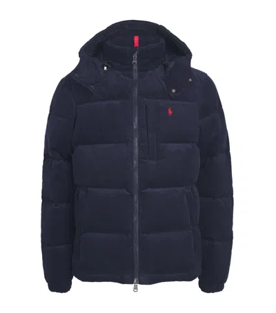 Polo Ralph Lauren Cotton Corduroy Gorham Puffer Jacket In Navy