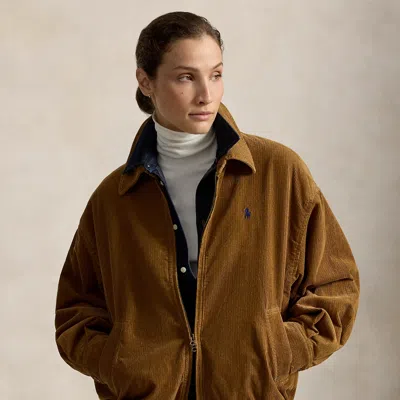 Polo Ralph Lauren Cotton Corduroy Jacket In Tan In Brown