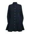 Polo Ralph Lauren Cotton Corduroy Mini Shirt Dress In Multi