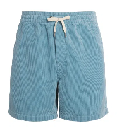 Polo Ralph Lauren Cotton Corduroy Polo Prepster Shorts In Blue