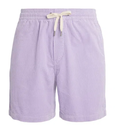 Polo Ralph Lauren Cotton Corduroy Polo Prepster Shorts In Purple