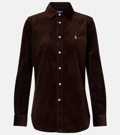 Polo Ralph Lauren Cotton Corduroy Shirt In Brown