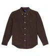 Polo Ralph Lauren Cotton Corduroy Shirt In Brown