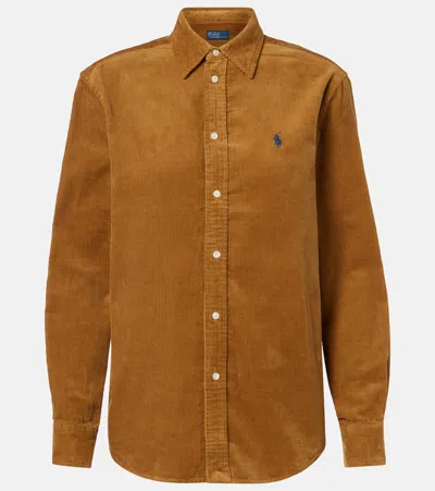 Polo Ralph Lauren Cotton Corduroy Shirt In Brown