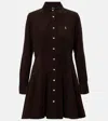 Polo Ralph Lauren Cotton Corduroy A-line Shirtdress In Brown