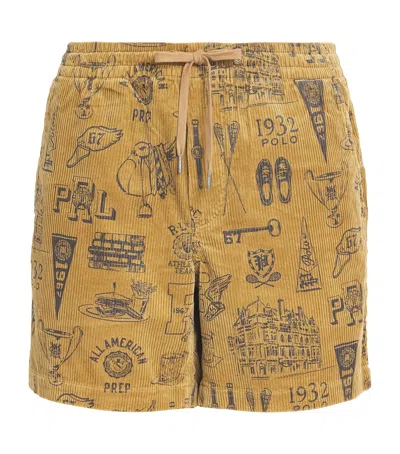 Polo Ralph Lauren Cotton Corduroy Shorts In Brown