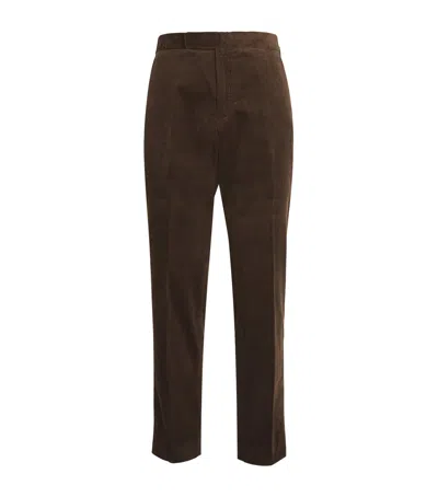 Polo Ralph Lauren Cotton Corduroy Suit Trousers In Brown