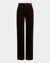 Polo Ralph Lauren Cotton Corduroy Wide-leg Pants In Black