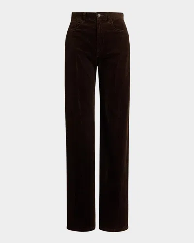 Polo Ralph Lauren Cotton Corduroy Wide-leg Pants In Black