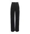 Polo Ralph Lauren Cotton Corduroy Wide-leg Trousers In Black