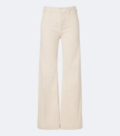 Polo Ralph Lauren Cotton Corduroy Wide-leg Pants In Neutral