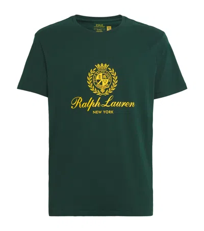 Polo Ralph Lauren Cotton Crest Print T-shirt In Green