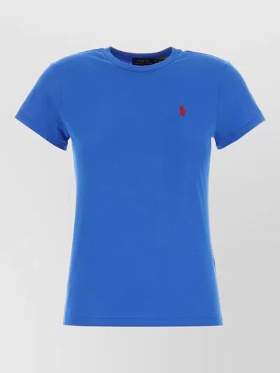 Polo Ralph Lauren Cotton Crew Neck Short Sleeve T Shirt In Blue