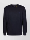 Polo Ralph Lauren Logo-embroidered Cable-knit Cashmere Jumper In Blue
